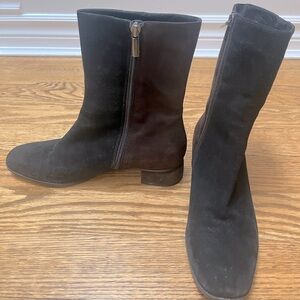 Aquatalia by Marvin K Ankle Boots - suede black brown size 10